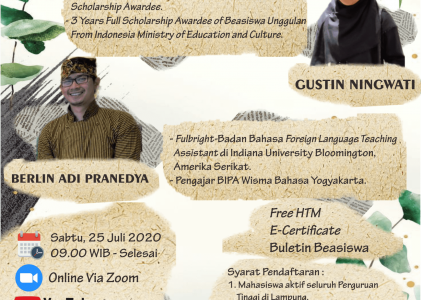 Semangat Gapai Impian dengan Seminar Beasiswa Bersama Himaki FMIPA Unila